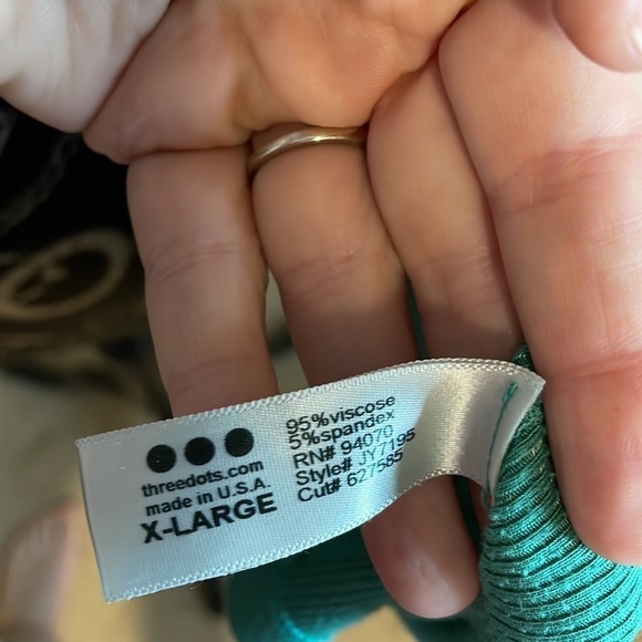 Three‎ Dots Long Sleeve Green Cardigan Size XL - Picture 5 of 5